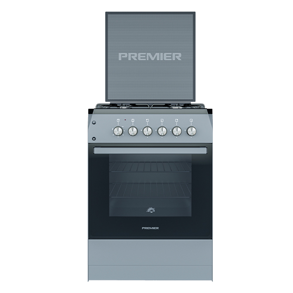 Gas stove Premier PRO-G60-E40, Silver MUZ