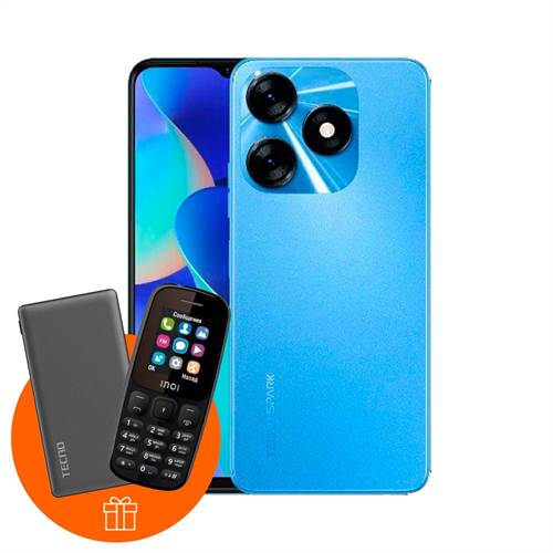 Tecno Spark 10 8/128GB, Blue + Sovg'a Power Bank + Tugmali telefon