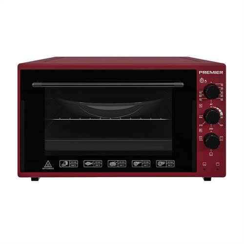 Mini oven Premier PRM-ECO36, Red | MUZ