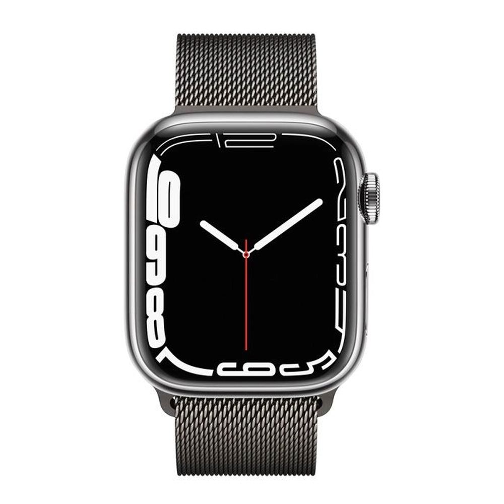 Apple Watch Series 7 45mm Milanese Loop Qora