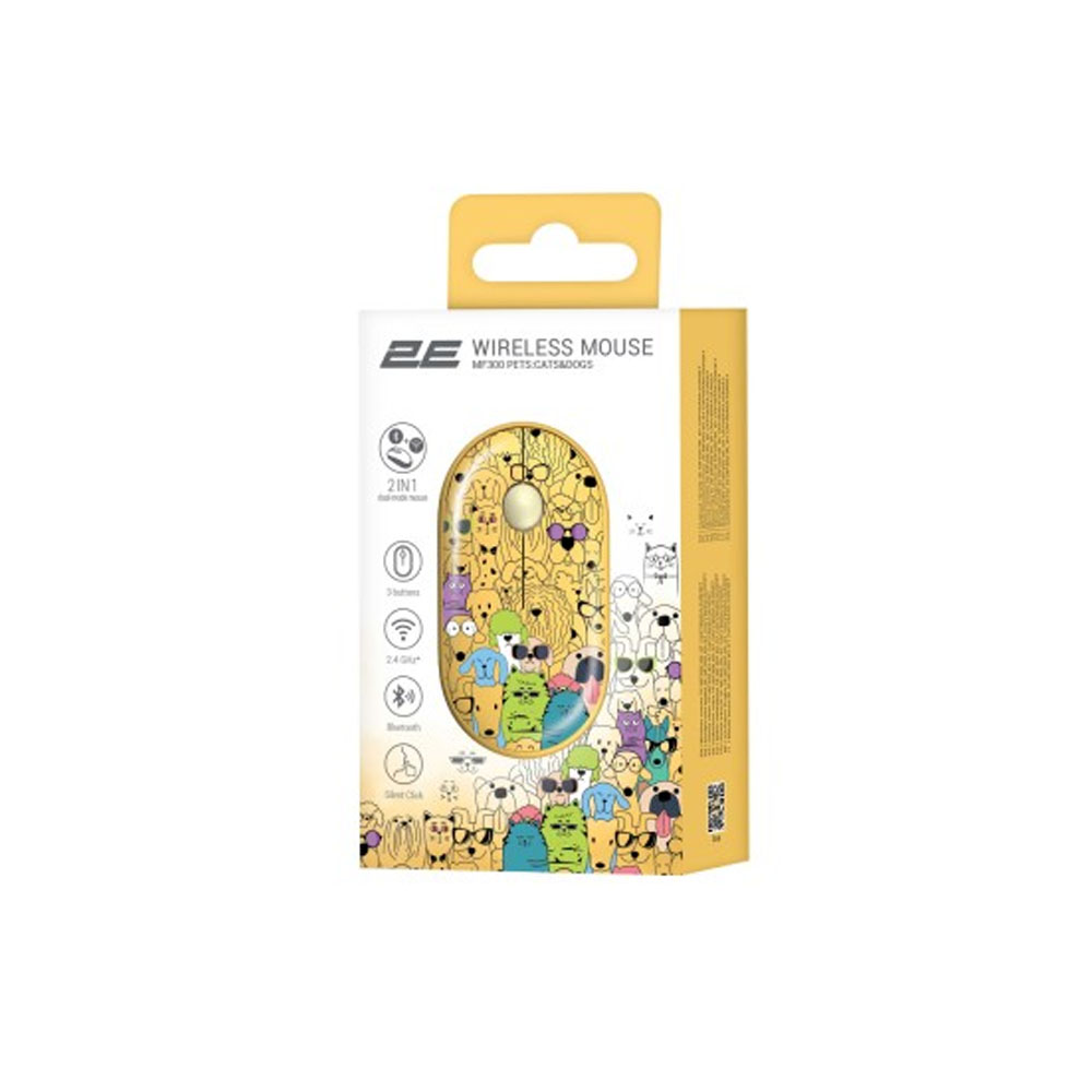 Мышь 2E MF300, Silent WL BT PETS:CATS & DOGS / ERC