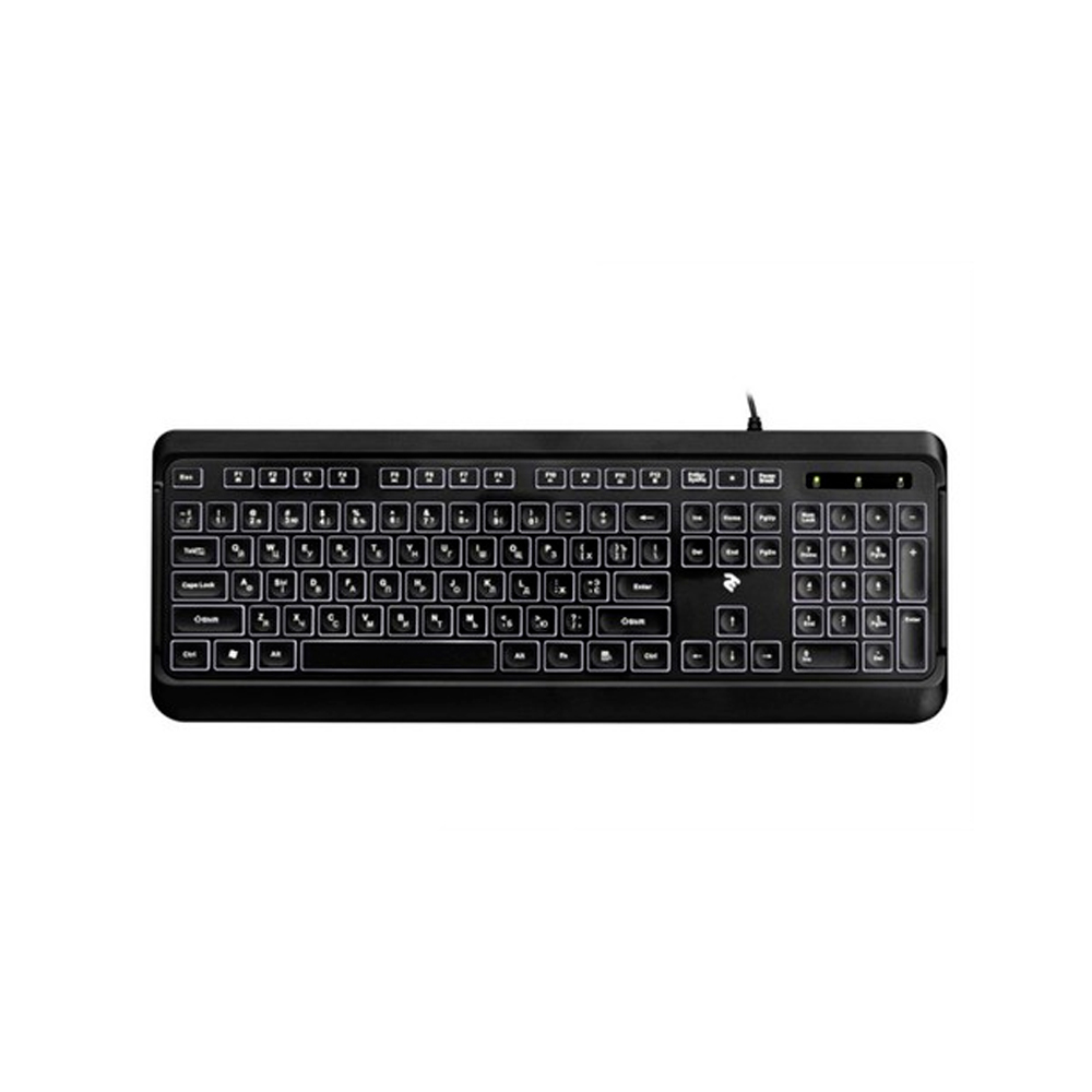 Simli Klaviatura 2E KS120 | USB | Qora