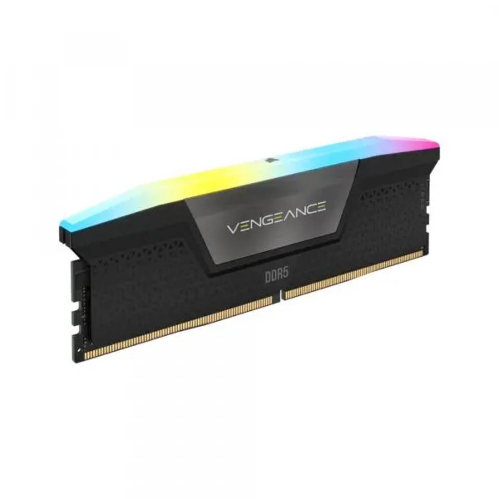 Operativ xotira CORSAIR VENGEANCE RGB 48 ГБ (2×24 ГБ) DDR5 DRAM C40, 5600 МГц Qora