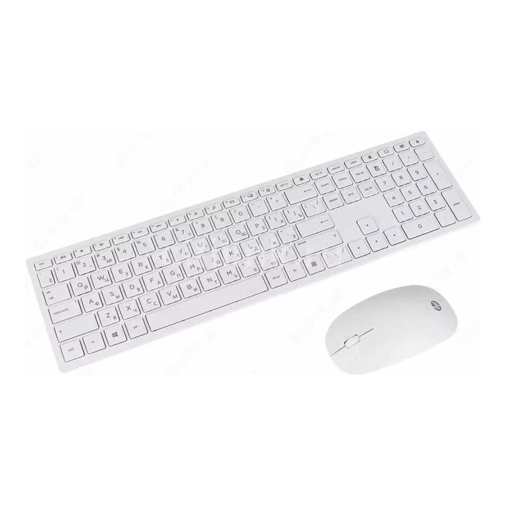 Беспроводной комплект клавиатуры и мыши HP Pavilion Wireless Keyboard and Mouse 800 Rus White
